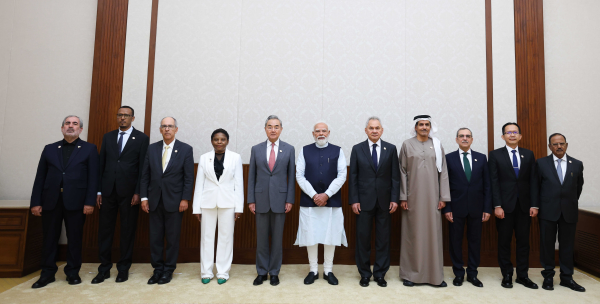 Modi Meets with Wang Yi at BRICS Conference