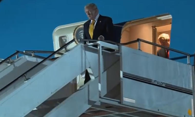Trump Uses Old Air Force One For Return Flight After NATO Summit
