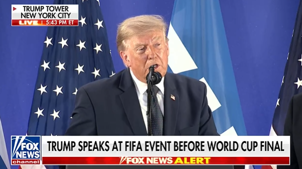 Trump Jokes About FIFAs Barloggon Red Card Suspension