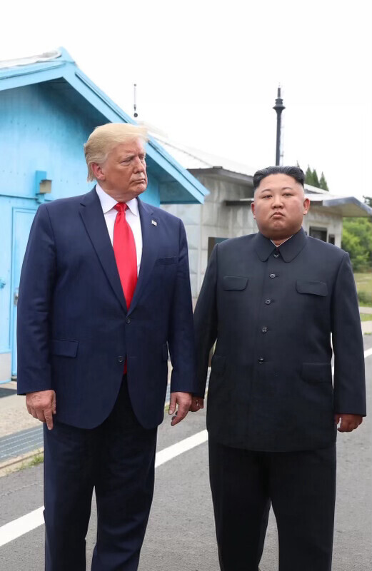 Trump Posts Photo with Kim Jong-un, Claims Getting Along Very Well